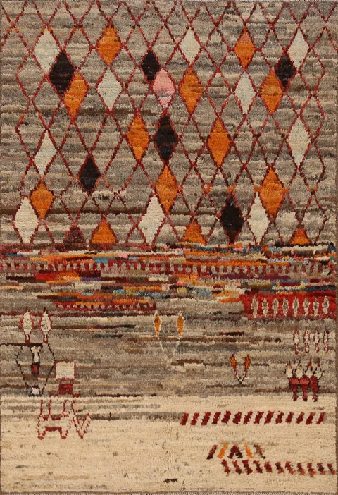 Trellis Geometric Moroccan Oriental Rug 4x6