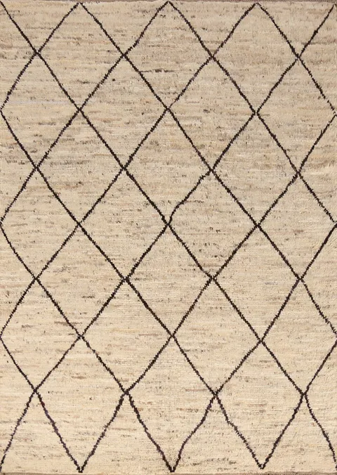 All-Over Trellis Moroccan Oriental Area Rug 6x8