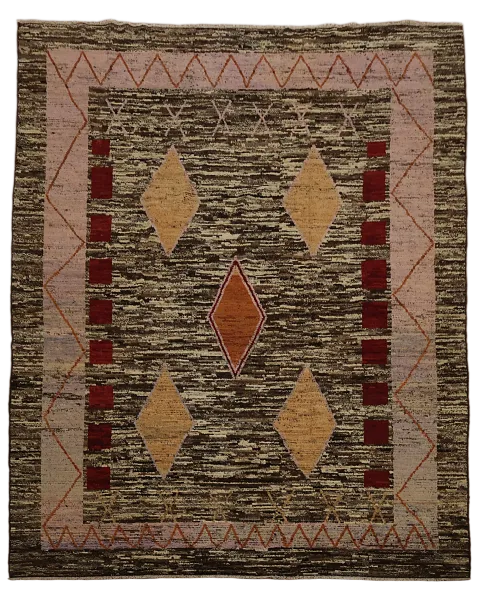 Diamond and Square Moroccan Large Rug 11x13 Perfect for Cozy Spaces