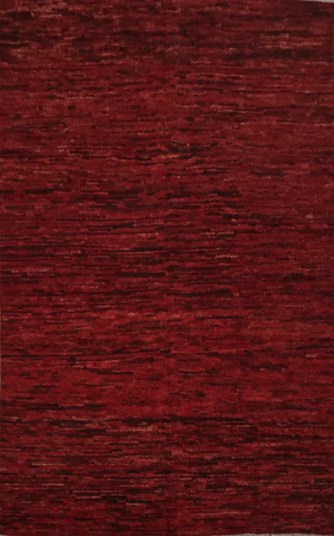 Red Wool Handmade Moroccan Oriental Area Rug 7x10