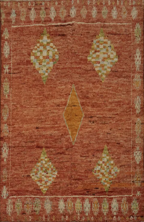 Charm Traditional Moroccan Area Rug 7x10 with Geometric Patterns