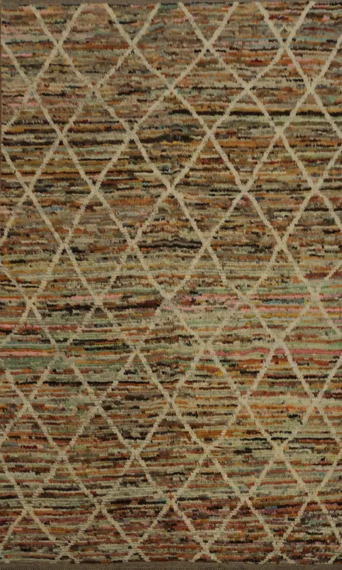 Earth Tones Moroccan Area Rug 7x10 for Cozy Stylish Homes