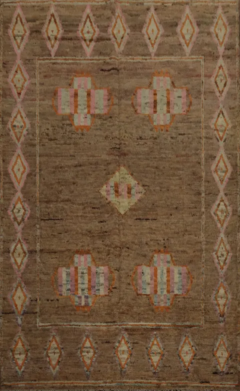 Handmade Moroccan Oriental Area Rug 7x10