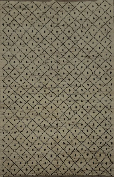 All-Over Trellis Moroccan Oriental Area Rug 7x10