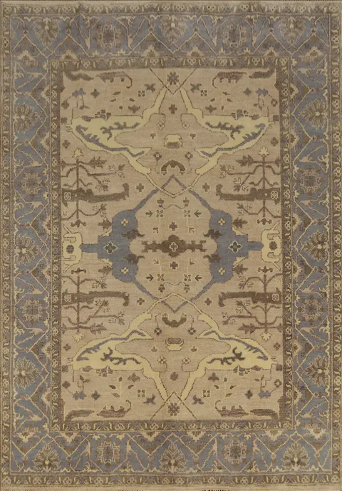 Camel Tone Wool Oushak Indian Area Rug 8x10