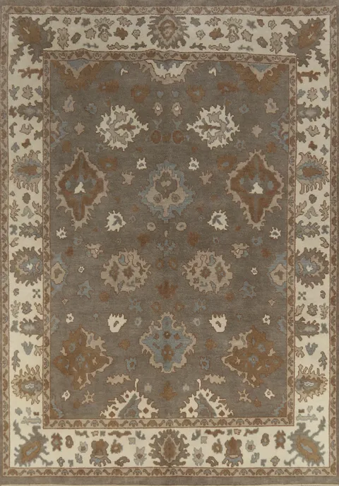 Handmade Gray Oushak Indian Area Rug 8x10