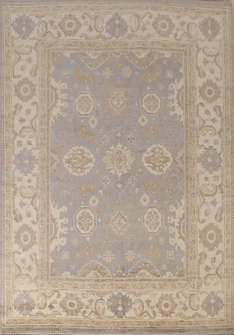Light Blue Handmade Oushak Indian Area Rug 8x10