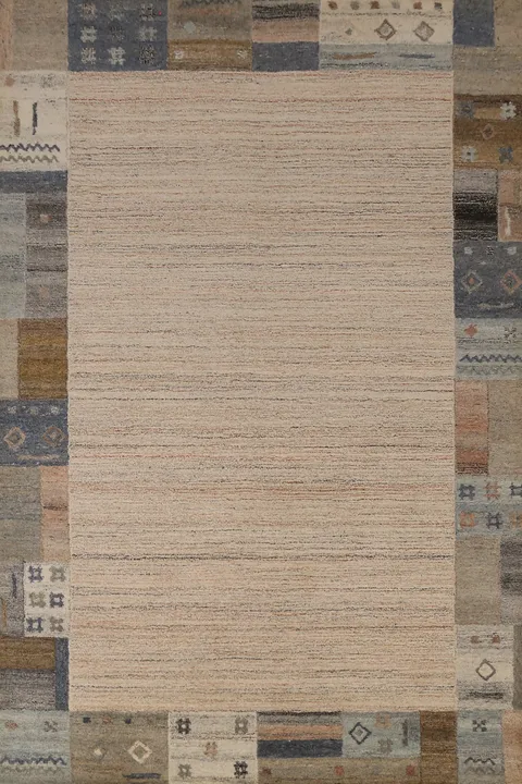 Handmade Gabbeh Indian Area Rug 5x8