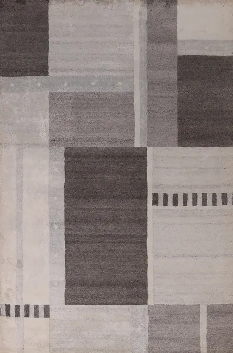 Handmade Modern Indian Area Rug 5x8