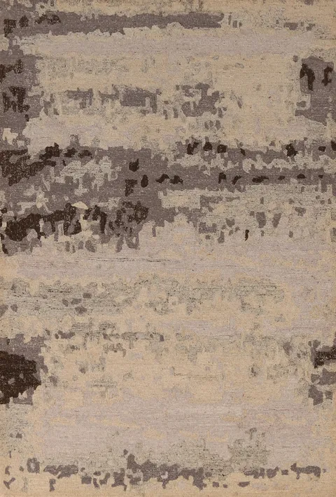 Abstract Wool Modern Indian Area Rug 5x8