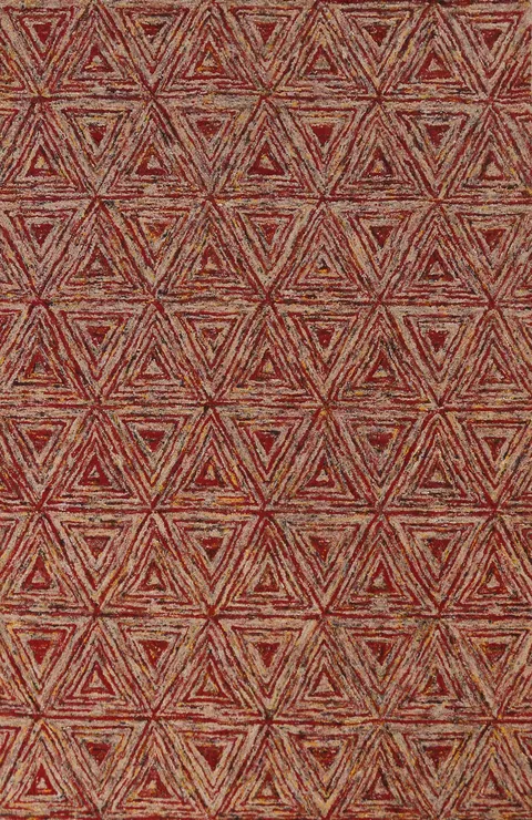 Geometric Wool Modern Indian Area Rug 5x8