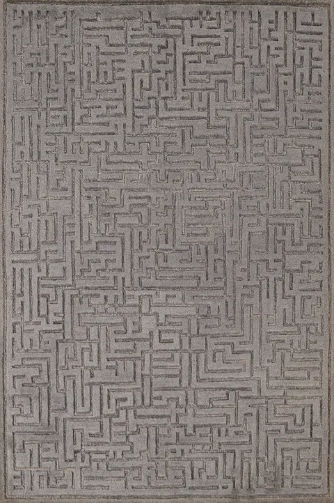 Contemporary Wool Modern Indian Area Rug 5x8