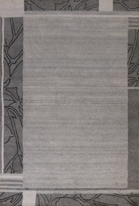 Gray Wool Gabbeh Indian Area Rug 5x8
