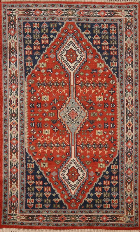 Geometric Heriz Serapi Indian Rug 3x5