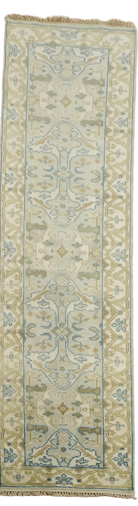 Handmade Oushak Indian Runner Rug 3x10