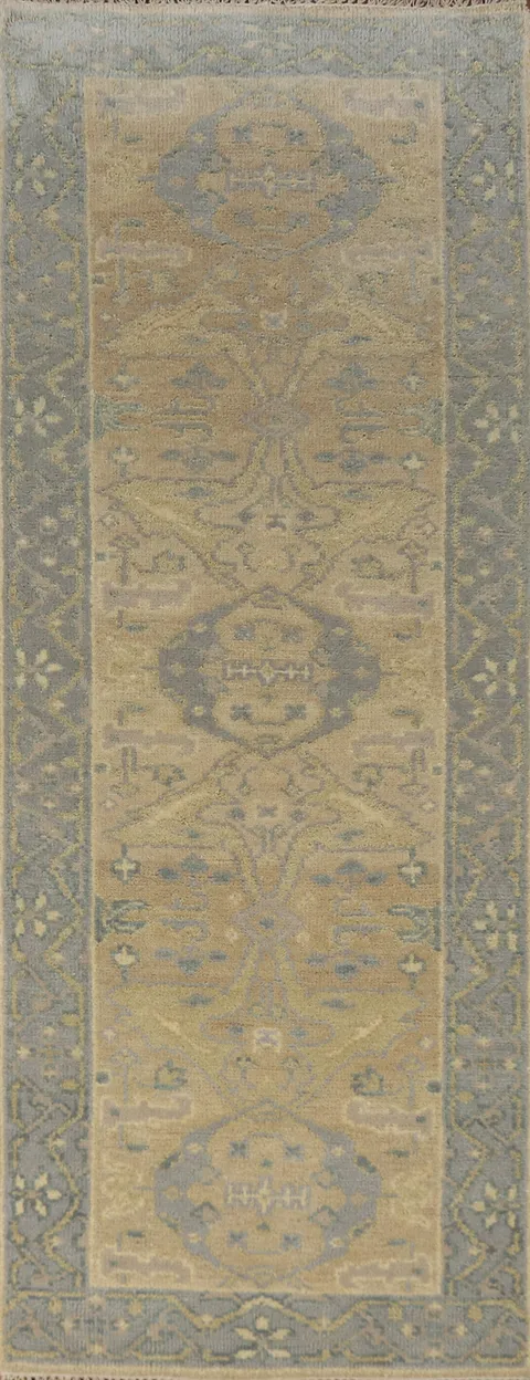 Camel Oushak Indian Runner Rug 3x8