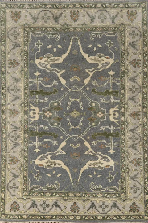 Handmade Wool Oushak Indian Rug 4x6