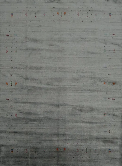 Stylish Gabbeh Area Rug 8x8 with Subdued Hues for a Modern Touch