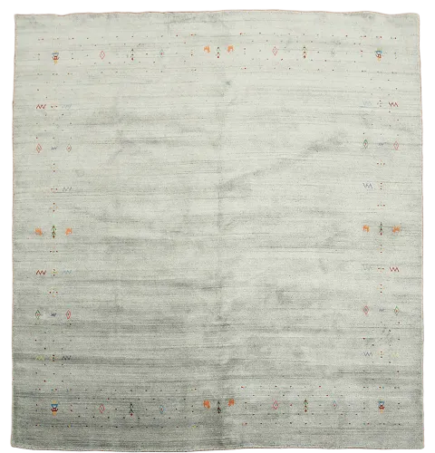 Stylish Gabbeh Area Rug 8x8 with Subdued Hues for a Modern Touch