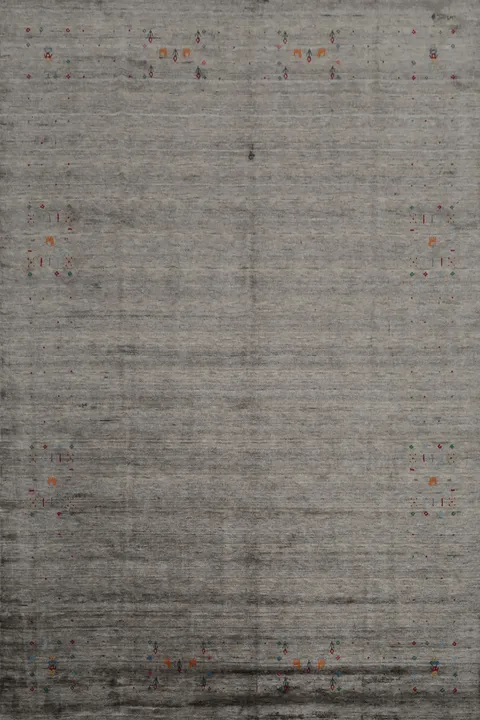 Stylish Gabbeh Indian Area Rug 8x10 Featuring Gentle Color Hints
