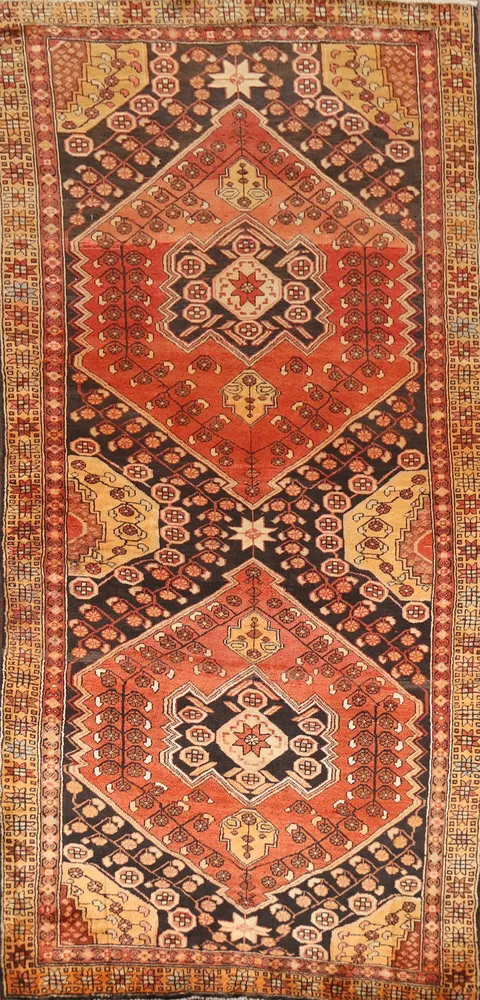 Geometric Hamedan Persian Runner Rug 4x10