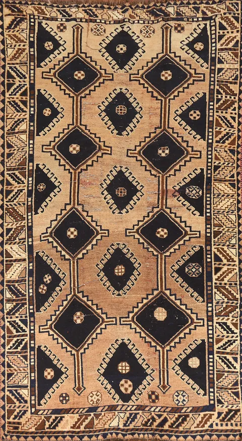 Antique Geometric Lori Persian Area Rug 6x9