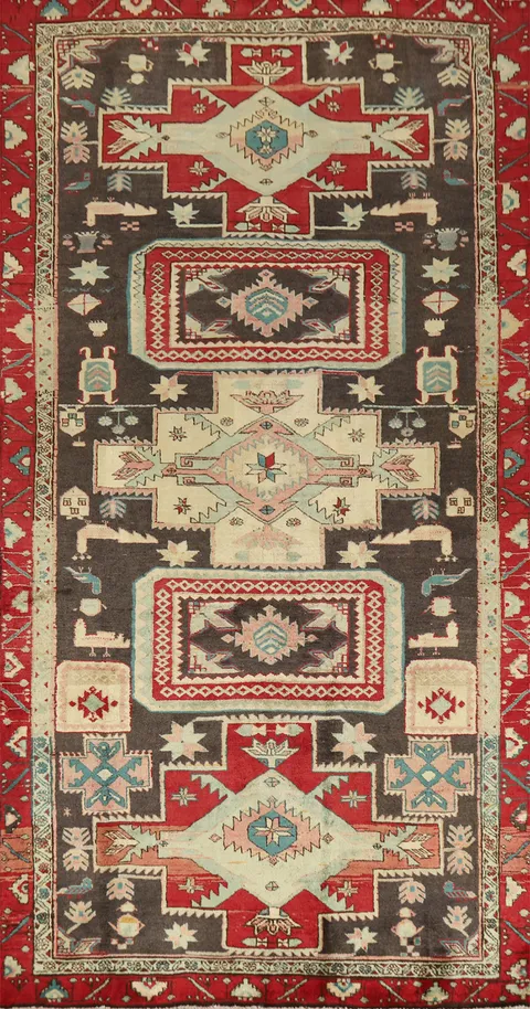 Vintage Ardebil Persian Runner Rug 4x9