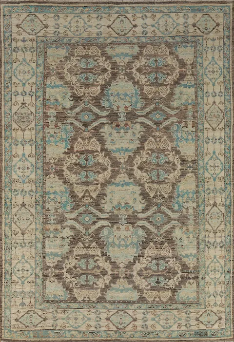 Handmade Wool Oushak Turkish Area Rug 7x10