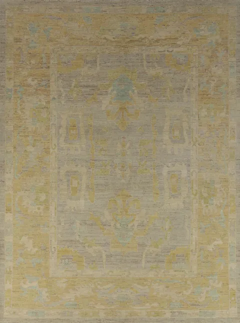 Vegetable Dye Oushak Turkish Area Rug 8x10