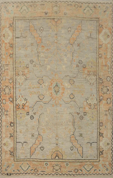 Handmade Wool Oushak Turkish Area Rug 8x12