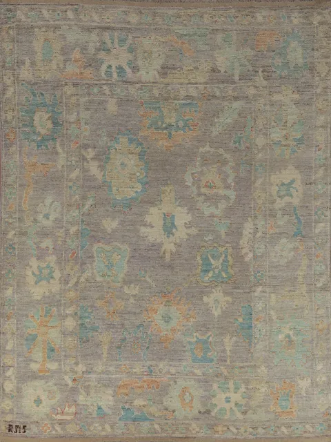 Vegetable Dye Wool Oushak Turkish Area Rug 8x10