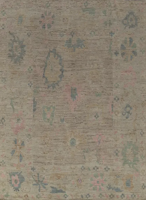 Vegetable Dye Oushak Turkish Area Rug 8x10