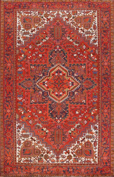 Vegetable Dye Heriz Persian Area Rug 6x10