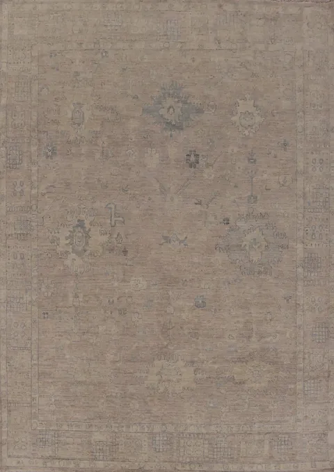 Vegetable Dye Oushak Turkish Area Rug 8x10