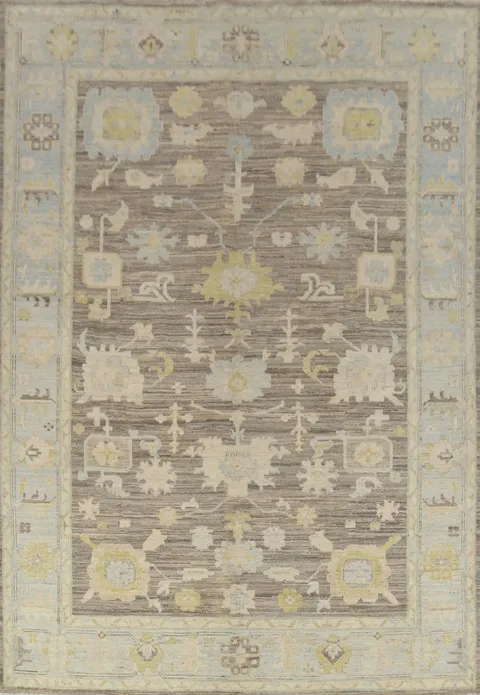Vegetable Dye Oushak Turkish Area Rug 8x11