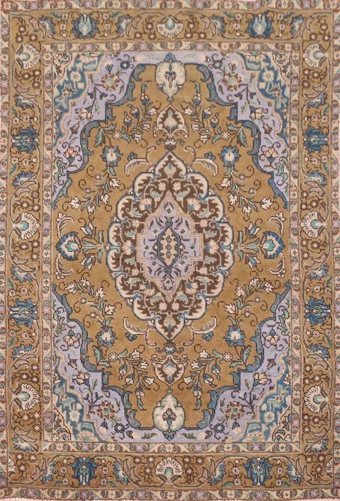 Vintage Wool Tabriz Persian Rug 4x6