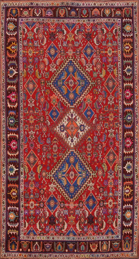 Vegetable Dye Abadeh Nafar Persian Area Rug 5x10