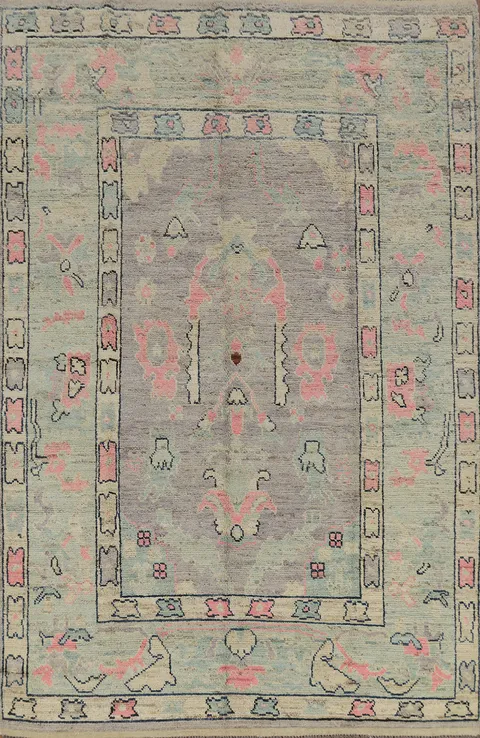 Vegetable Dye Oushak Turkish Area Rug 7x10