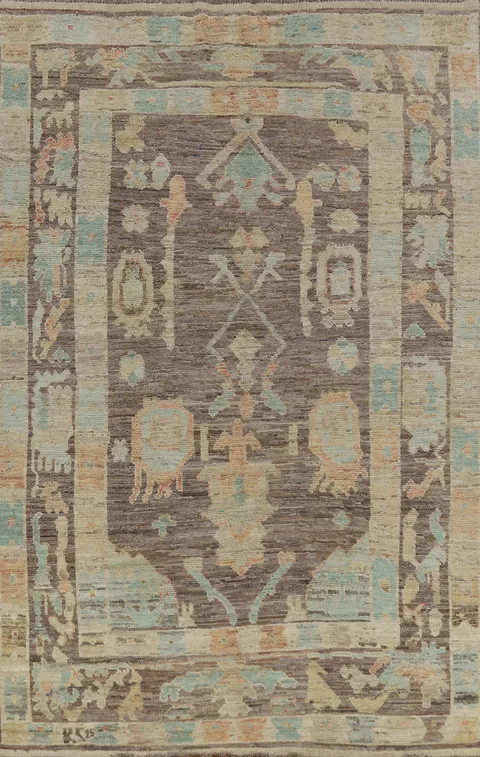 Vegetable Dye Oushak Turkish Area Rug 7x10