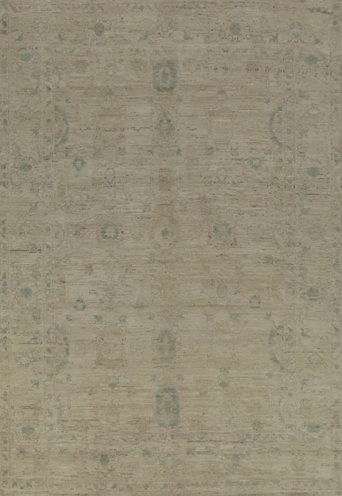 Vegetable Dye Oushak Turkish Area Rug 7x10