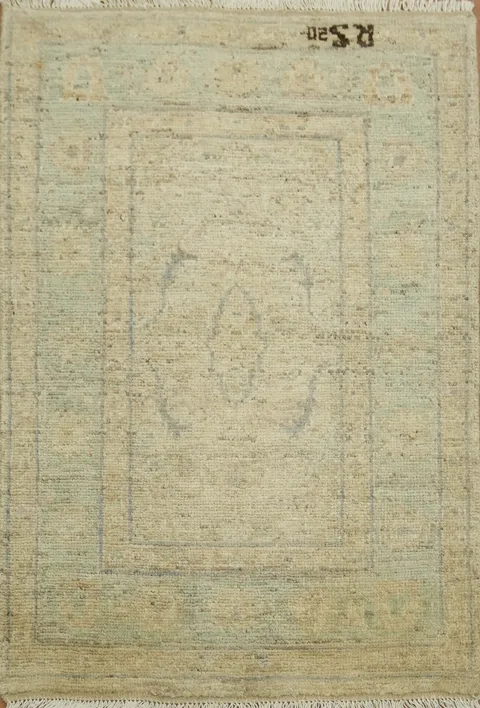 Vegetable Dye Oushak Turkish Foyer Rug 3x4