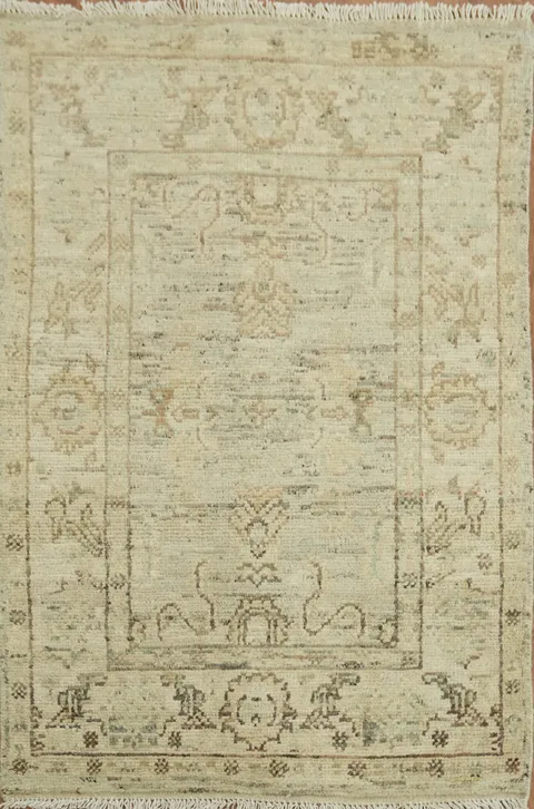 Earth Tone Oushak Vegetable Dye Rug 3x4