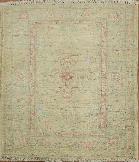 Earth Tone Oushak Vegetable Dye Turkish Rug 3x4