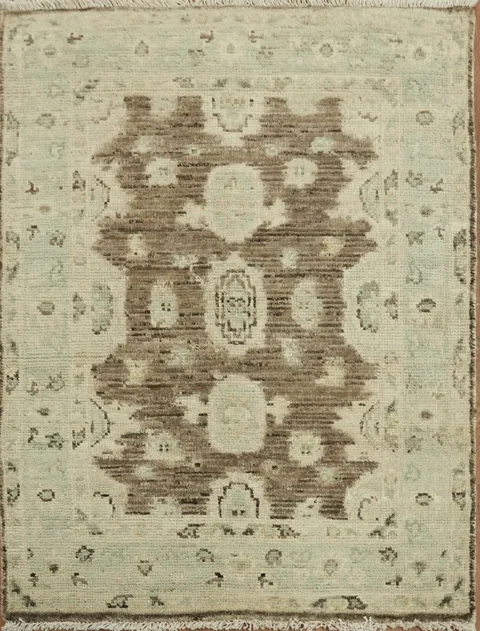 Earth Tone Oushak Vegetable Dye Rug 3x4