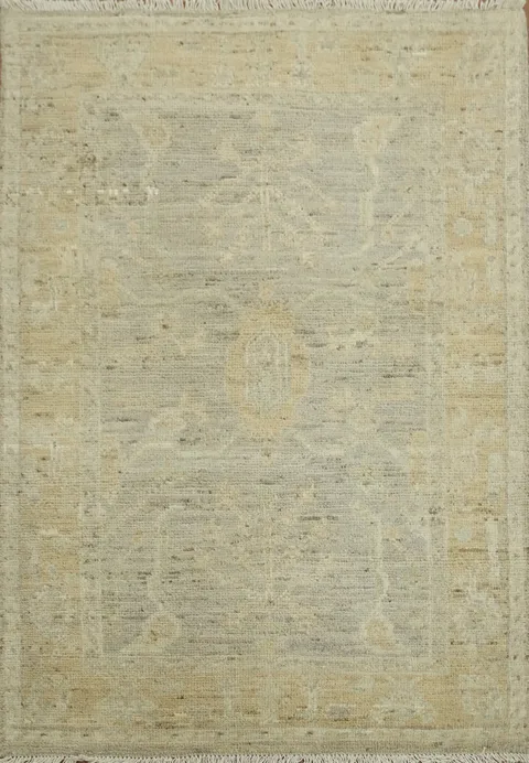 Vegetable Dye Oushak Turkish Rug 3x5