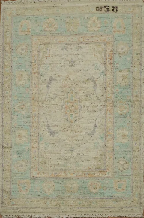 Vegetable Dye Oushak Turkish Rug 3x4