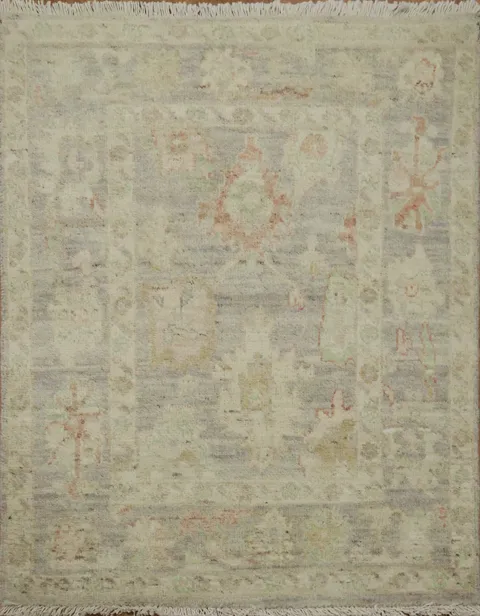 Vegetable Dye Oushak Turkish Accent Rug 2x3