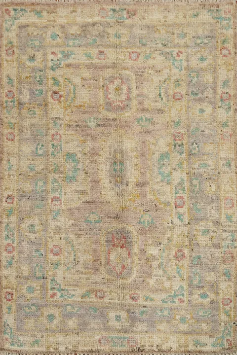 Vegetable Dye Oushak Turkish Accent Rug 2x3