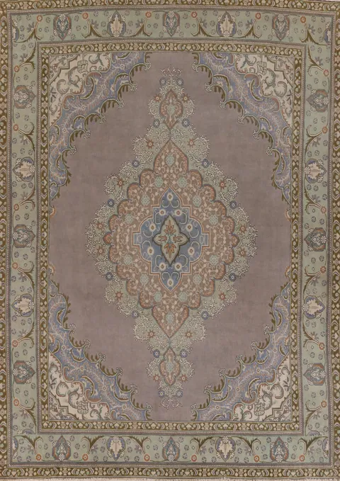 Traditional Wool Tabriz Persian Area Rug 10x13