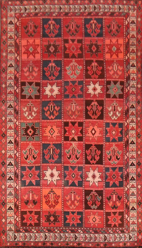 Handmade Wool Shiraz Persian Area Rug 5x9